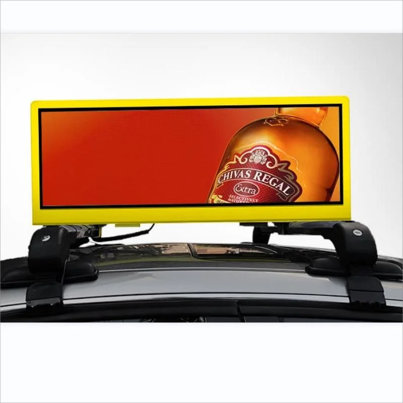 Outdoor Waterproof 3G/4G Taxi Roof LED Display Screen Car Advertising Oneside Sign