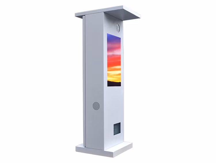 Advertising Players 24 Inch Intelligent Road Gate Outdoor Advertising Machine Commercial Kiosk LCD Touch Screen PC LED Digital Signage