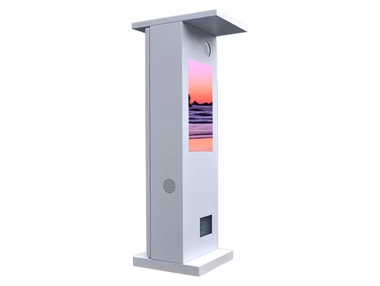 Advertising Players 24 Inch Intelligent Road Gate Outdoor Advertising Machine Commercial Kiosk LCD Touch Screen PC LED Digital Signage