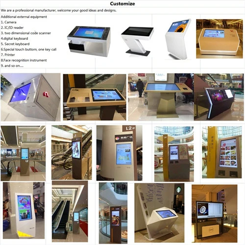 All in One Advertising LCD Display Touch Screen Self-Service Kiosk Payment Kiosk with POS Terminal Printer Camera and NFC