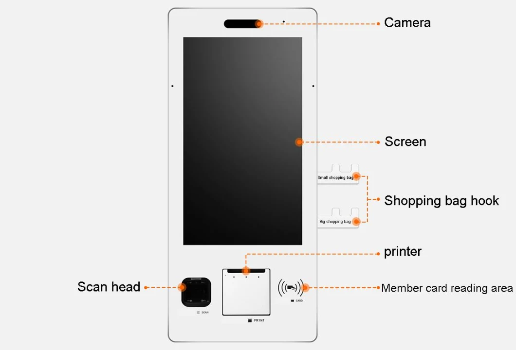 All in One Kiosk 49&quot;LCD Panel TV Wall Mounted LCD Display Touch Screen Advertising Digital Signage Kiosk