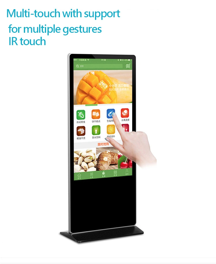 43 Inch Interactive Touch Screen Display Digital Signage Android Full HD Information Kiosk for Advertising