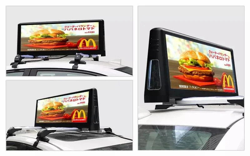 Outdoor Full Color P2.5 Taxi Top LED Display Screen Digital Moving Signage for Advertising