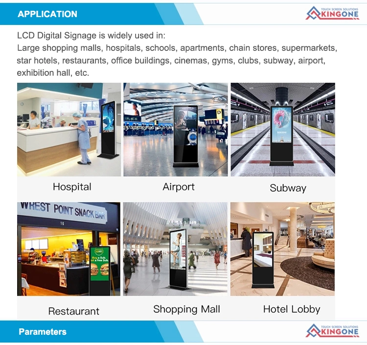 43 50 55 Inch Floor Standing Android Network WiFi 3G Touch Screen Wayfinding Kiosk