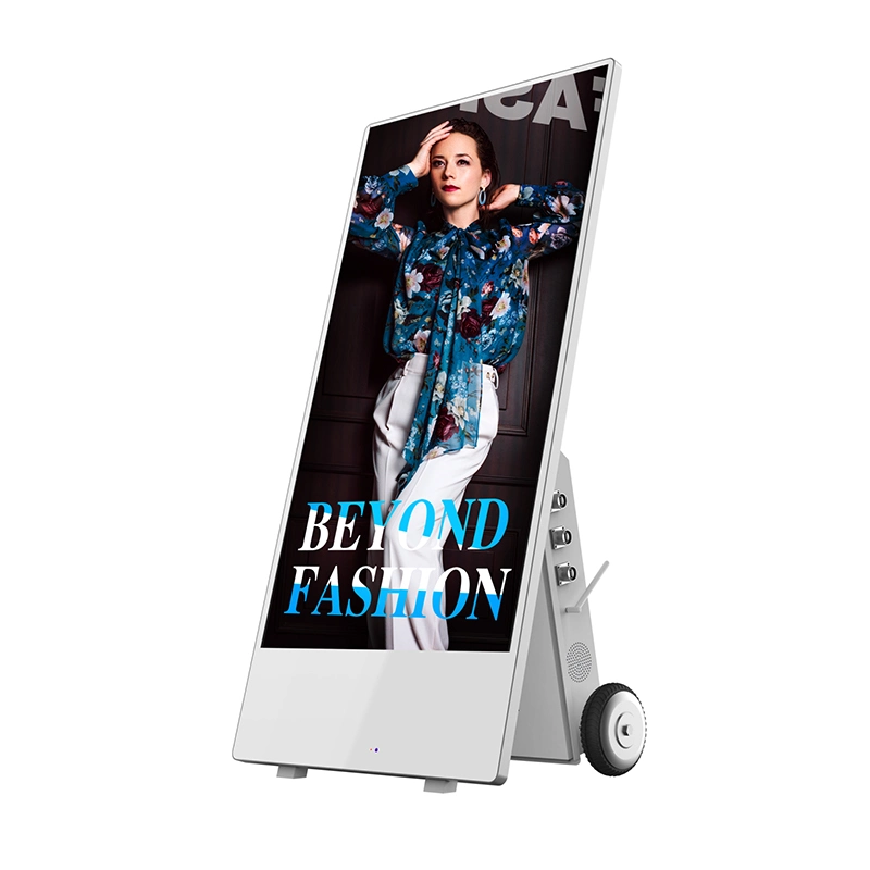 High Brightness Advertising Screen a-Frame Display Battery Powered 43 Inch Outdoor Portable Digital Signage