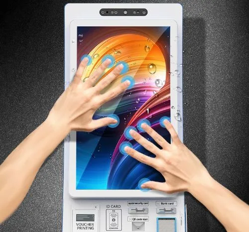 Floor Standing Touch Screen Computer Self-Service Ordering Payment Kiosk 23.6-Inch