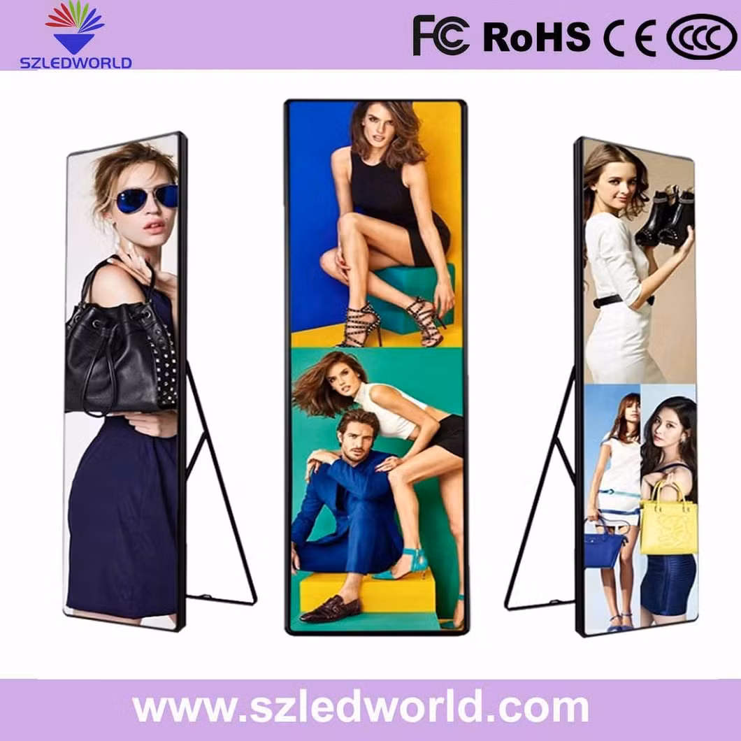 Indoor Shopping Mall Video Floor Standing Digital Signage P3 LED Screen LED Advertising Displays