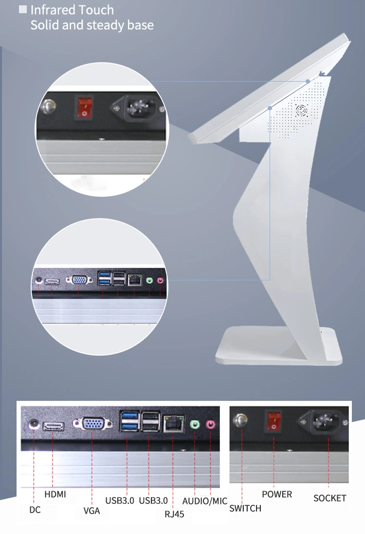 Floor Standing Advertising Display Touch Screen Kiosk for Hotel Lobby