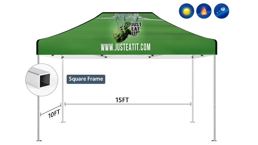 Custom Portable Large Heavy Duty Aluminum Frame White Gazebo Pop up Canopy Tent with Sides for Outdoor Trade Show Beach Party Events Advertising 10X10 10X20