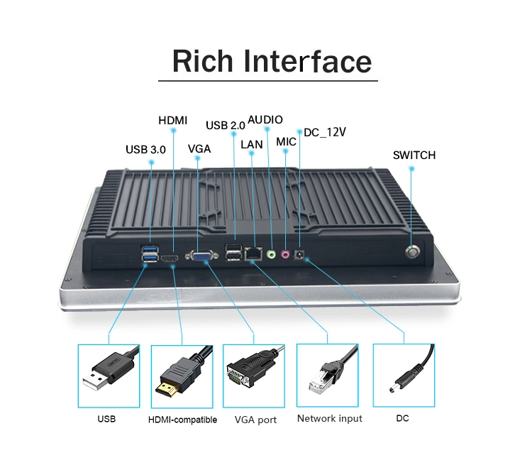 Open Frame Rugged 17 Inch Android Computer Capacitive Touch Screen COM RS232 Industrial Panel PC Aio Kiosk