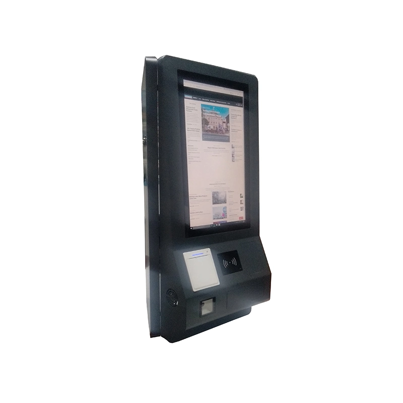 Wall Mounted Capacitive Kiosk Ordering System Touch Screen Self Ordering Kiosk for Restaurant