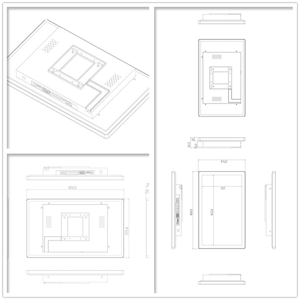 Wall Mounted WiFi Touch Screen Computer Kiosk