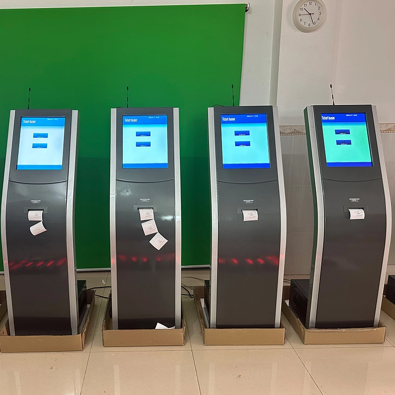 Automatic Electronic Waiting Number Calling Customer Queuing Ticket Dispenser Touch Screen Stand Kiosk for Bank Hospital Clinic