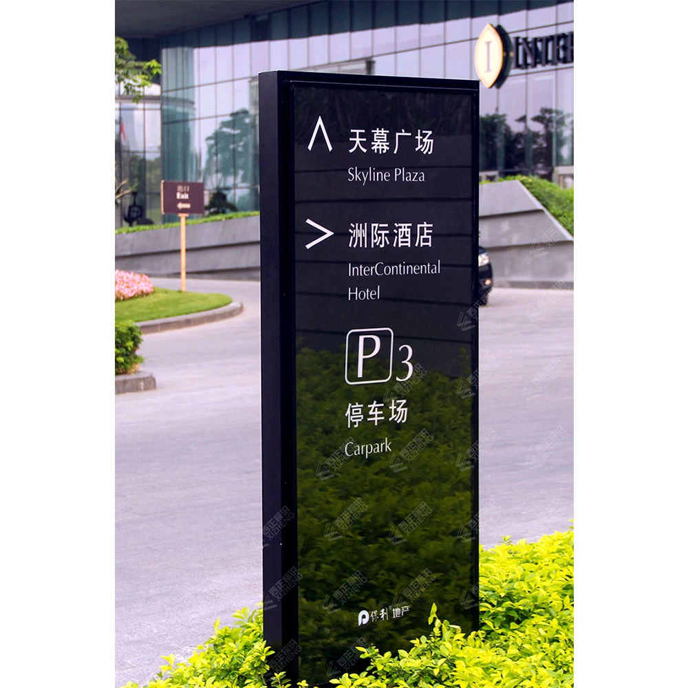 Outdoor Vertical Guide Card Parking Lot Stainless Steel Sign District Shopping Mall Scenic Spot Guide Signage