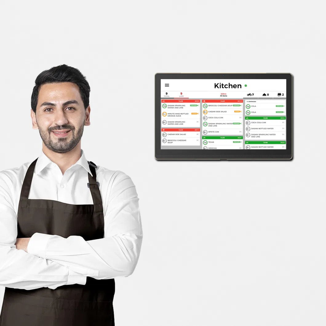 14 Inch Touch Screen Tablet Android All in One Online POS for Restaurant Ordering Kitchen Display System