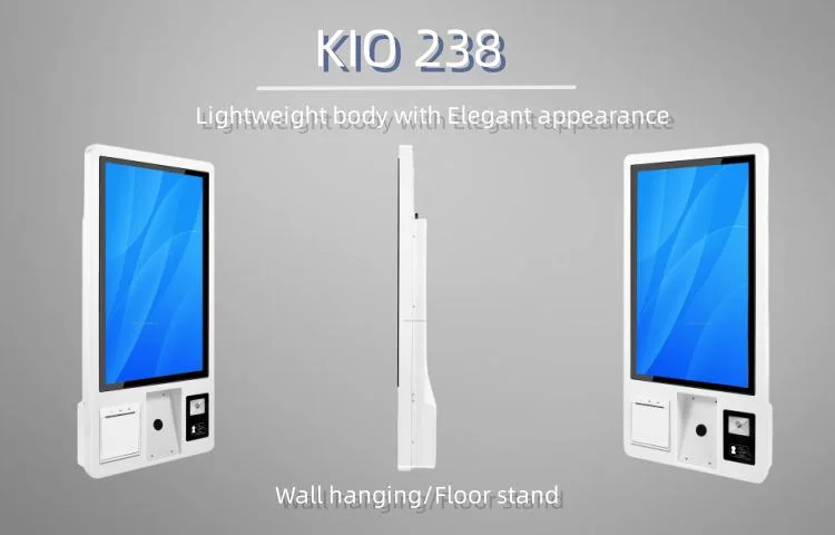 23.8/32 Inch Interactive POS System Ordering Kiosk Automatic Touch Screen Machine Self Service Payment Kiosk for Restaurant