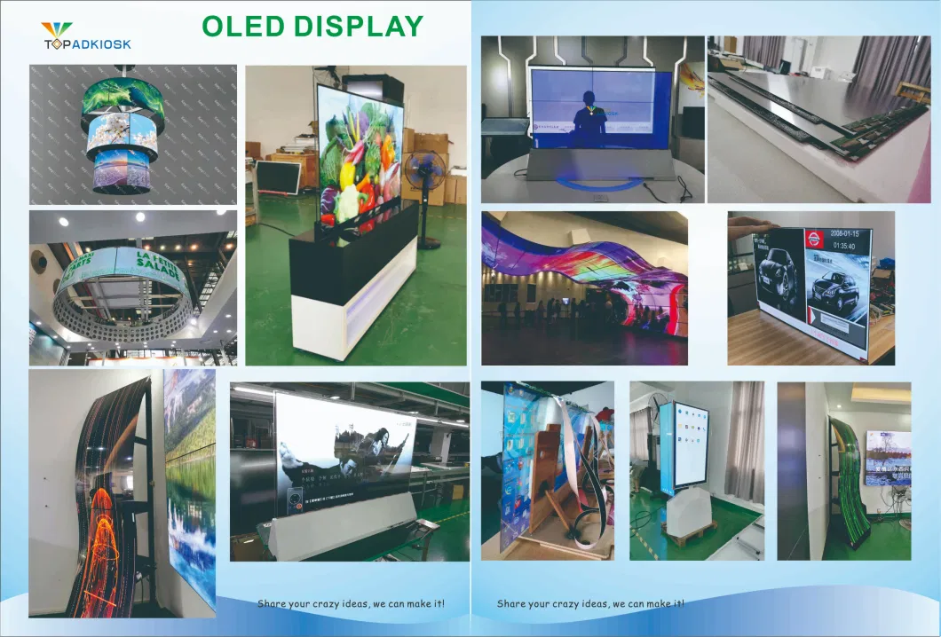 55inch Floor Stand Two Screen Wireless 5g Totem Ultra Slim Double Sided Digital Signage Advertising Player Kiosk Display