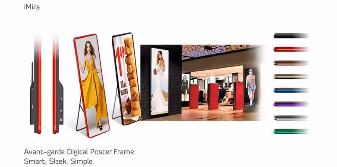 Indoor Shopping Mall Video Floor Standing Digital Signage P3 LED Screen LED Advertising Displays