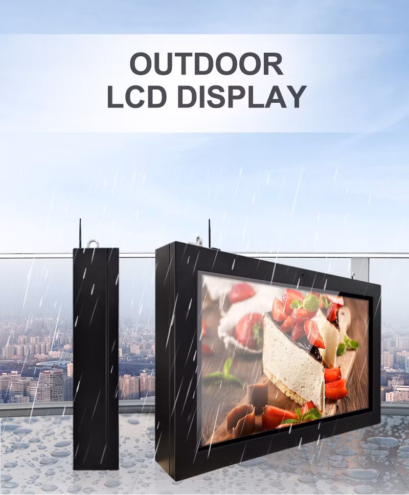49 55 Inch IP65 Waterproof Outdoor LCD Advertising Display Wall Digital Signage