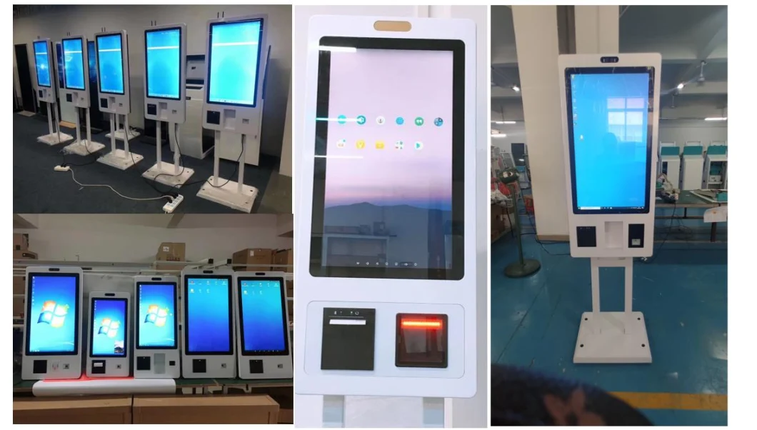 21.5 23.6 27 32 Inch Touch Screen Windows Android Fast Food Ordering Self Service Machine Restaurants Payment Kiosk