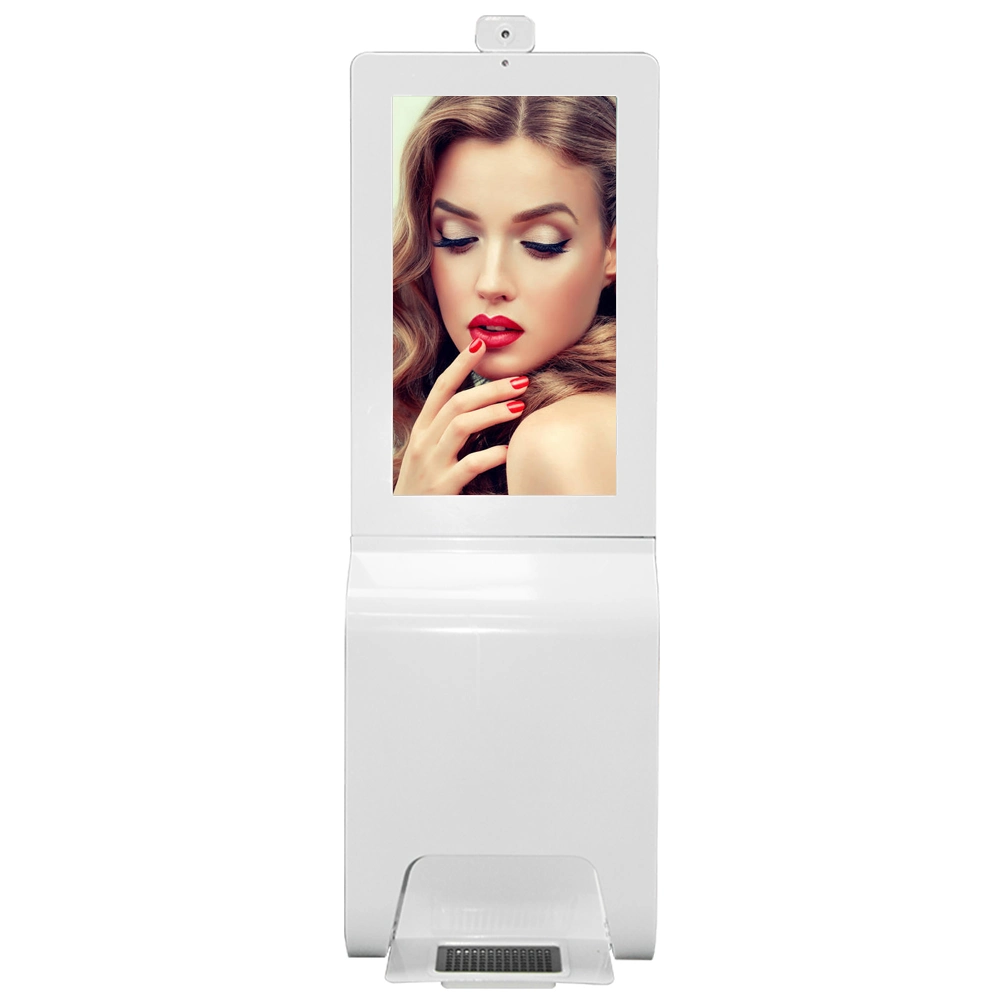 21.5 Inch LCD Display Sanitizer Kiosk Television with Face Recognition Ad Player and 3000 Ml Tank From Asianda