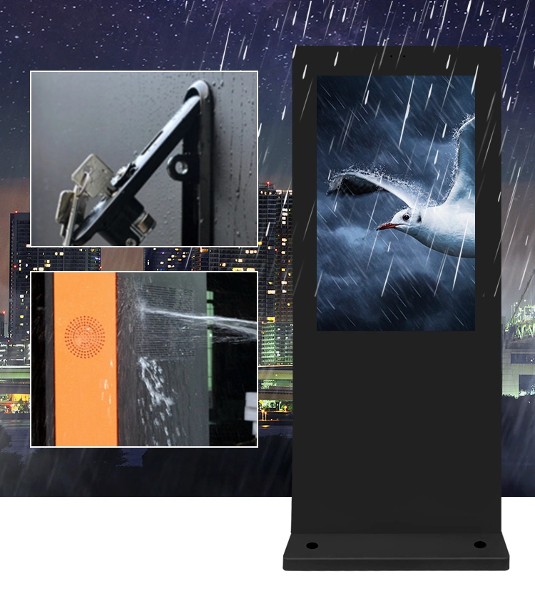 All-Weather Direct Sunlight Readable Advertising Kiosk Totem Commercial Outdoor Digital Signage Displays for Business