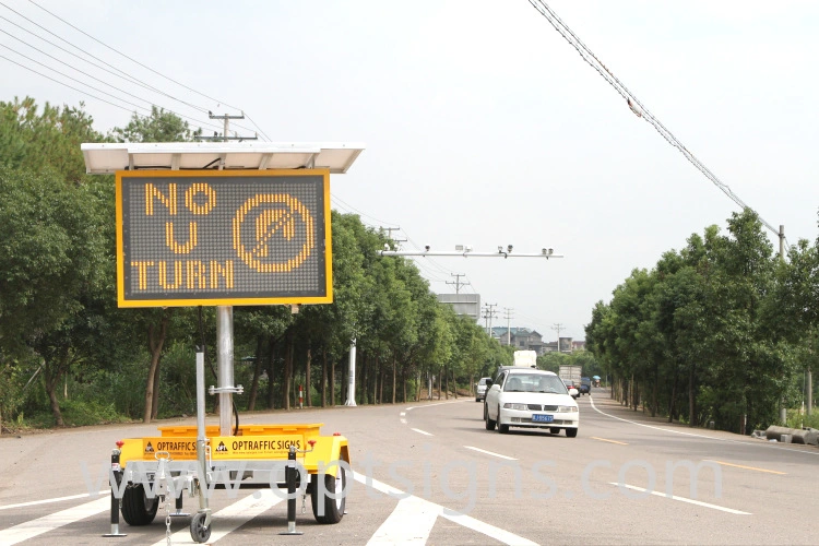 Outdoor VMS Boards LED Display, Solar Powered Traffic Variable Message Sign