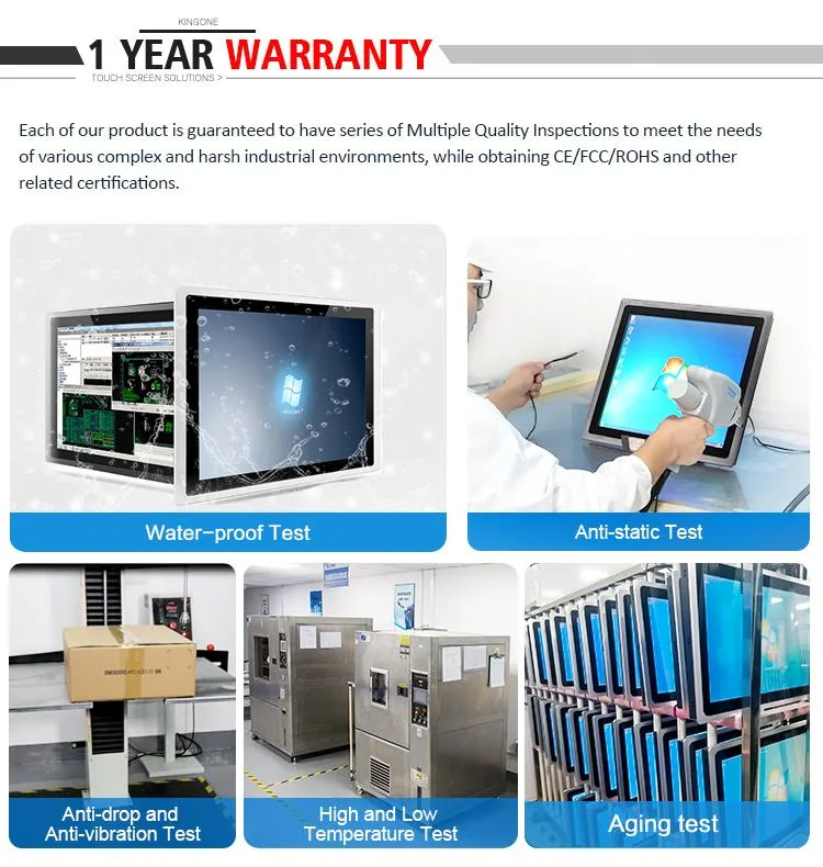 21.5 Inch Full HD Industrial Computer Panel PC Aluminum I3 I5 Capacitive Touch Screen Kiosk with RS232 Embedded Wall Mount