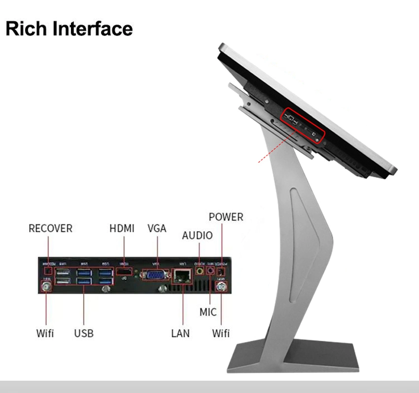 32-65inch Interactive Touch Screen PC Public Information Wayfinding Self Service Kiosk