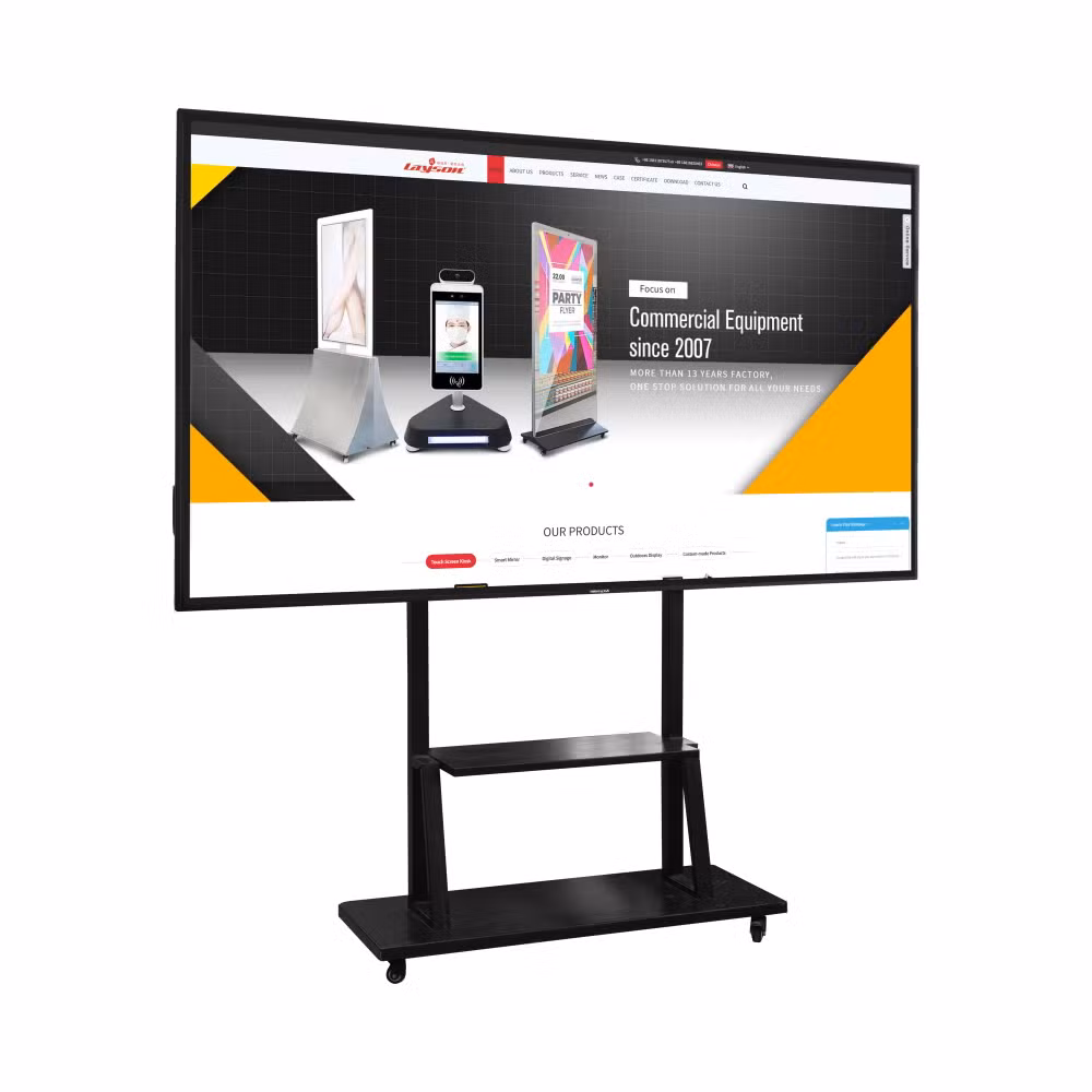 10.1~100 Inch Indoor Outdoor High Brightness Commercial Infrared Capacitive Touch Screen Panel Monitor Digital Signage Advertising Video Display LCD Screen