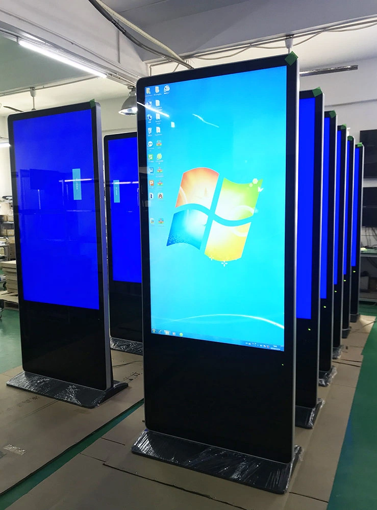 55 Inch Floor Stand LCD Display Touch Screen Indoor Android Advertising Display TV Digital Signage Totem Kiosk