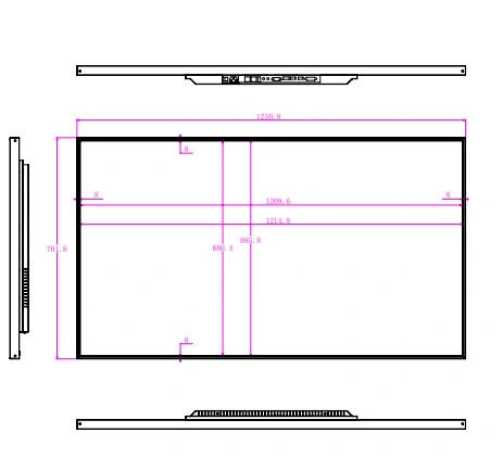 55 Inch Hanging Baker Digital Price Splicing Units Menu Boards