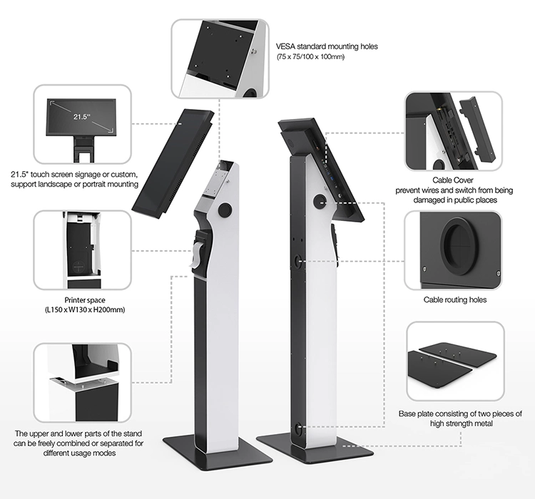 China Manufacturer WiFi Internet Ordering 27 Inch Android Touch Screen Digital Vending Kiosk Machine Self Service Payment Kiosk