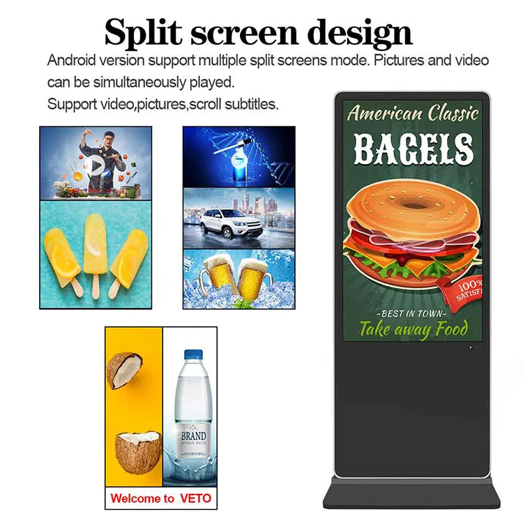 Factory 43&quot; 49&quot; 55&quot; 65&quot; Screen Ads Video Display Advertising Advertising Kiosk Outdoor Digital Signage Interactive Kiosk