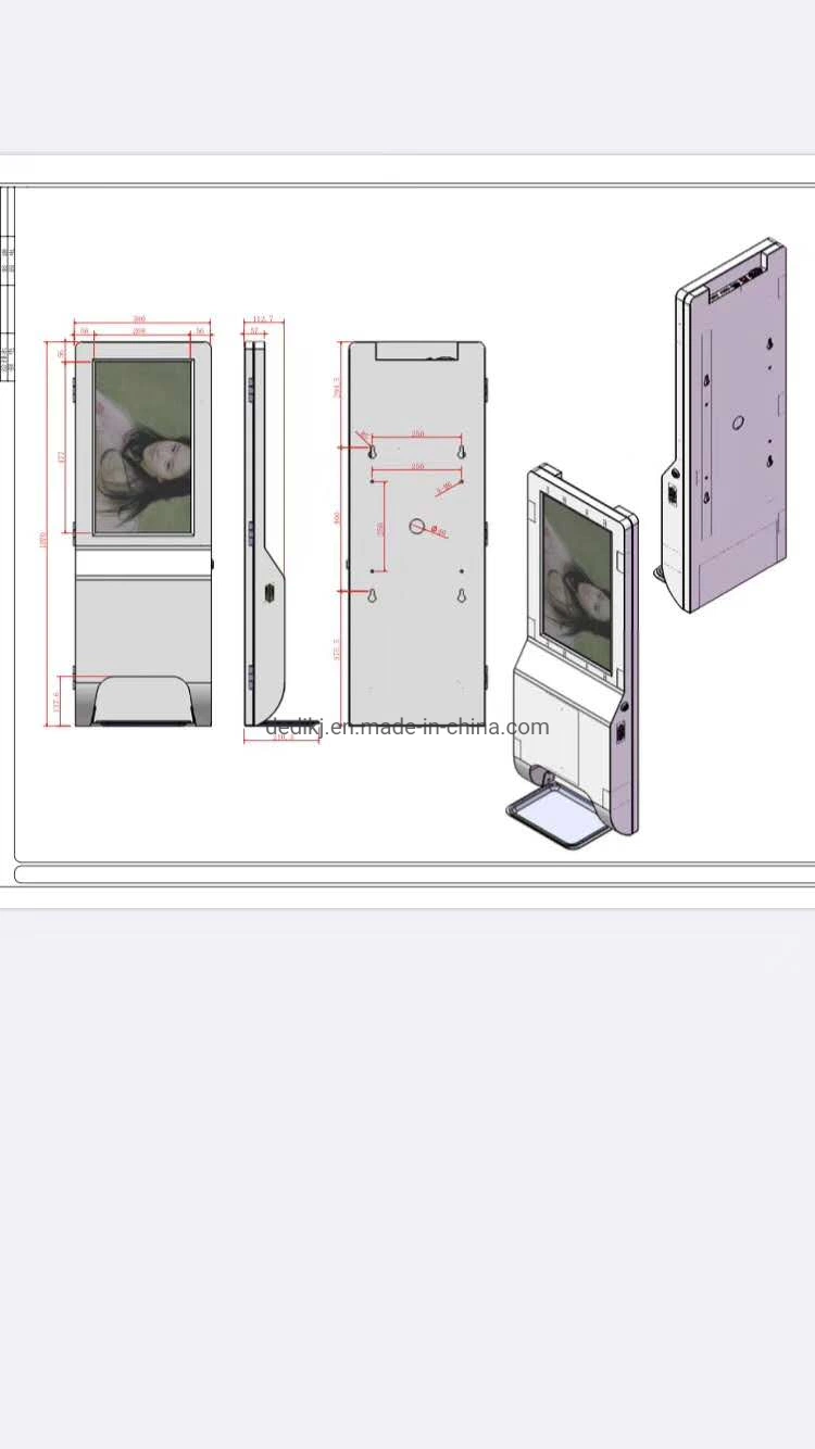 Android 8.1 21.5inch Automatic Hand Sanitizer Stations Kiosk Touch Screen LCD Display Digital Signage