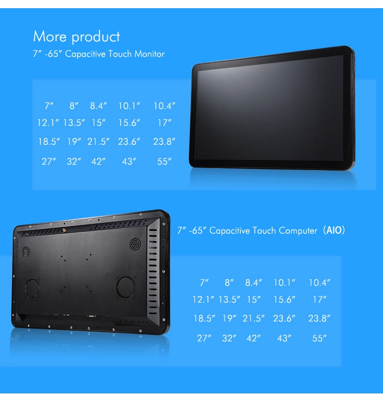 SKD CKD CBU 27 Inch 16: 9 IPS LCD LED Kiosk Monitor Display Module Air Optical Bonded on Accurate Response Capacitive Touchscreen with Anti-Glare Sensor Glass