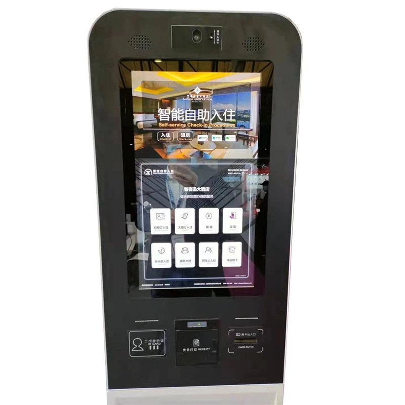 Self Service Check in Proceeding Kiosk for Hotel with Multi Receptionist Function