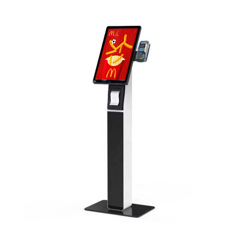 Interactive Standing Digital Signage Self Ordering Restaurant Kiosk with POS Terminal Payment System