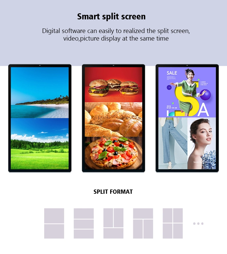 Super Slim 98mm Thickness Withip66 Waterproof Outdoor Android LCD Digital Signage