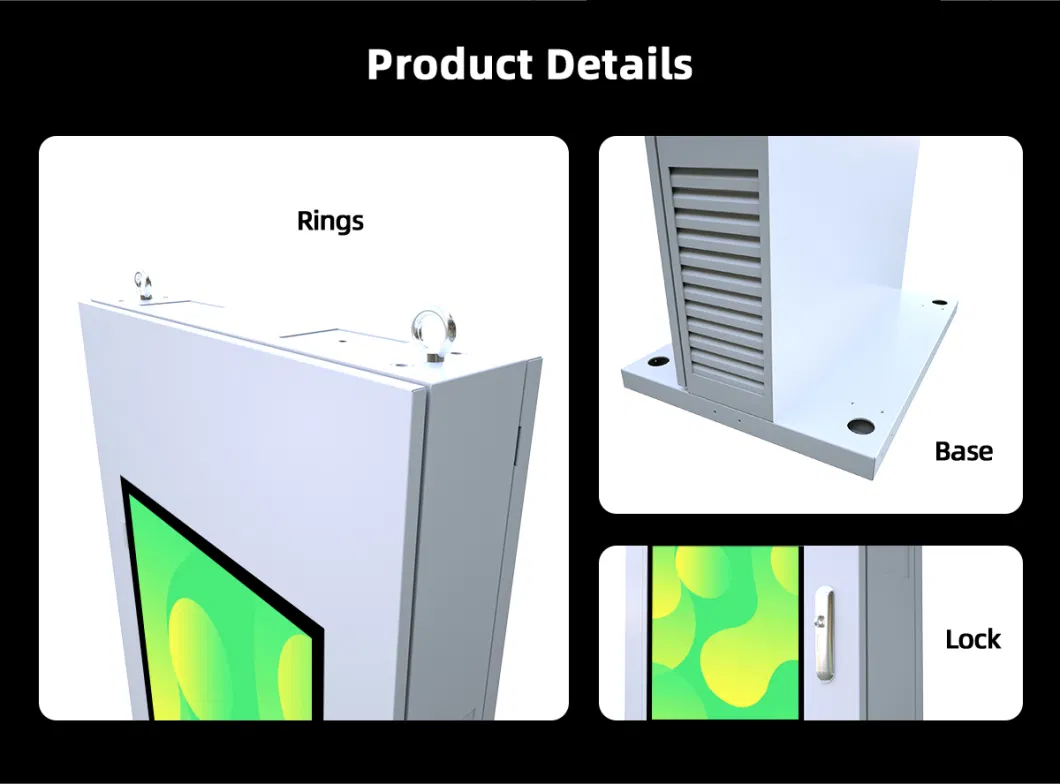 65&quot; Totem Free Standing LCD Advertising Display Outdoor Waterproof Digital Signage with Display Accessories