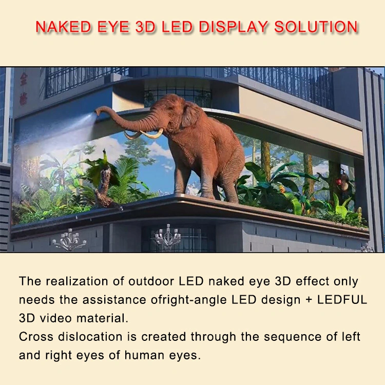 Building Commercial Digital Billboard 3D Advertising Outdoor LED Video Wall Display Screen