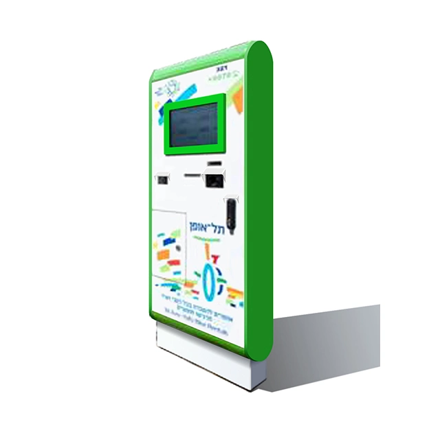 Slim Outdoor Street Touch Screen Self Service Parking Coin Payment Kiosk