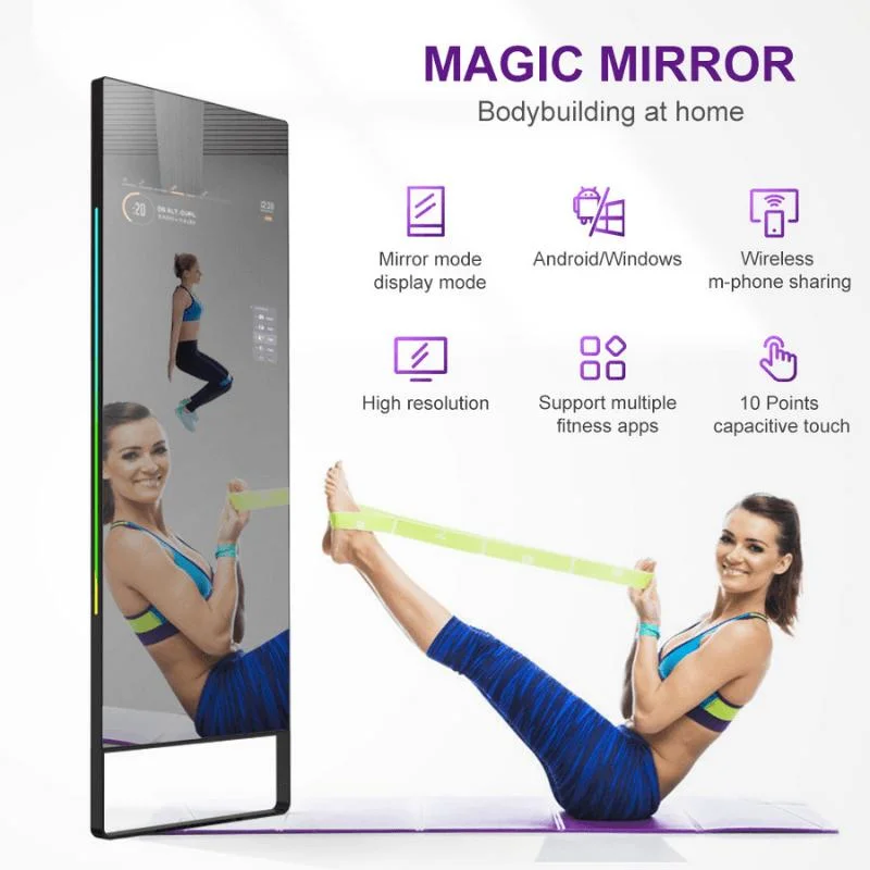 43inch Advertising LCD Digital Signage Interactive Exercise Fitness Smart Display Mirror Kiosk