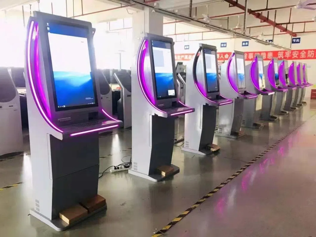 Hotel Receptionist Kiosk with Self Service Check-in Check-out Machine