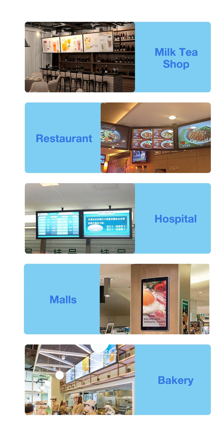 55 Inch Wall Mounted LCD Display Outdoor Wall Mount LCD Digital Signage