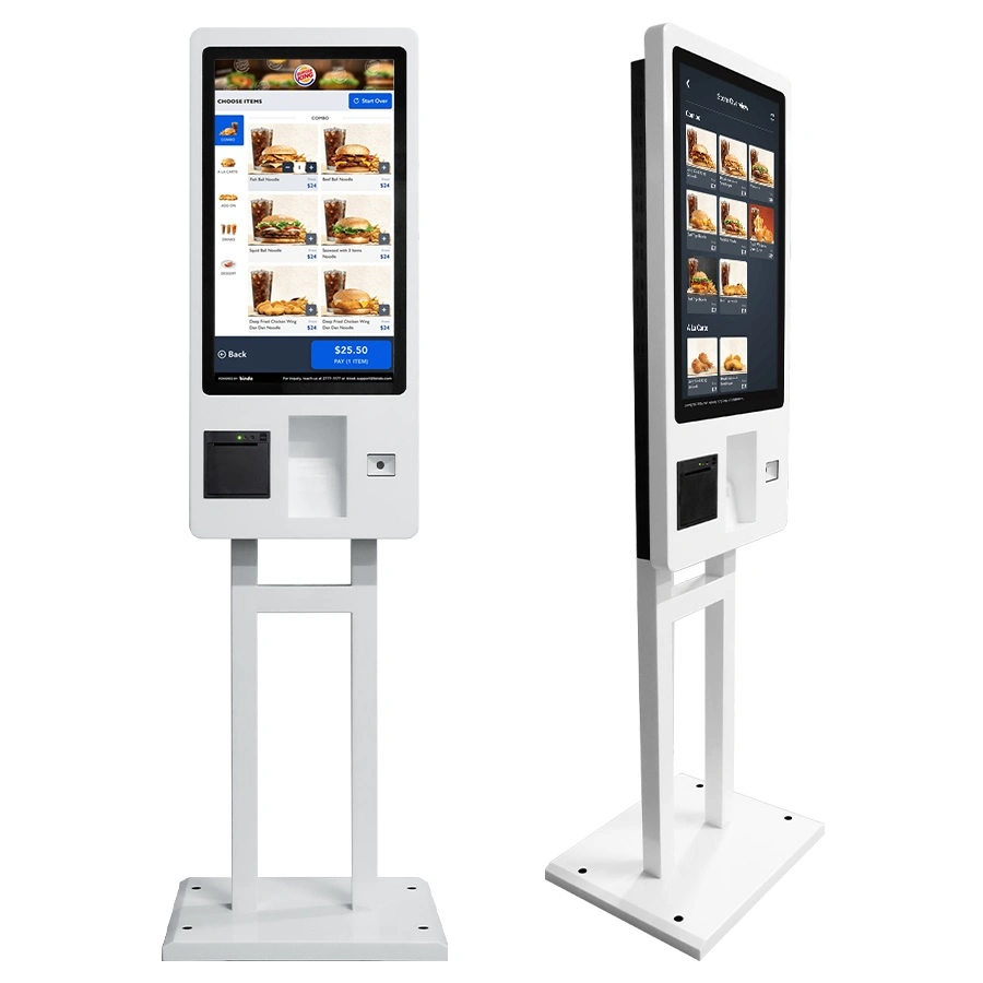 Standing Self Service Ordering Touch Screen Kiosk Bill Payment Vending Machine LCD Advertising Display Digital Signage Interactive Information Kiosk