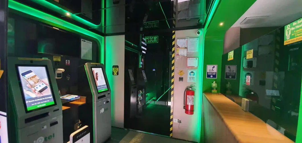 Hotel Receptionist Kiosk with Self Service Check-in Check-out Machine