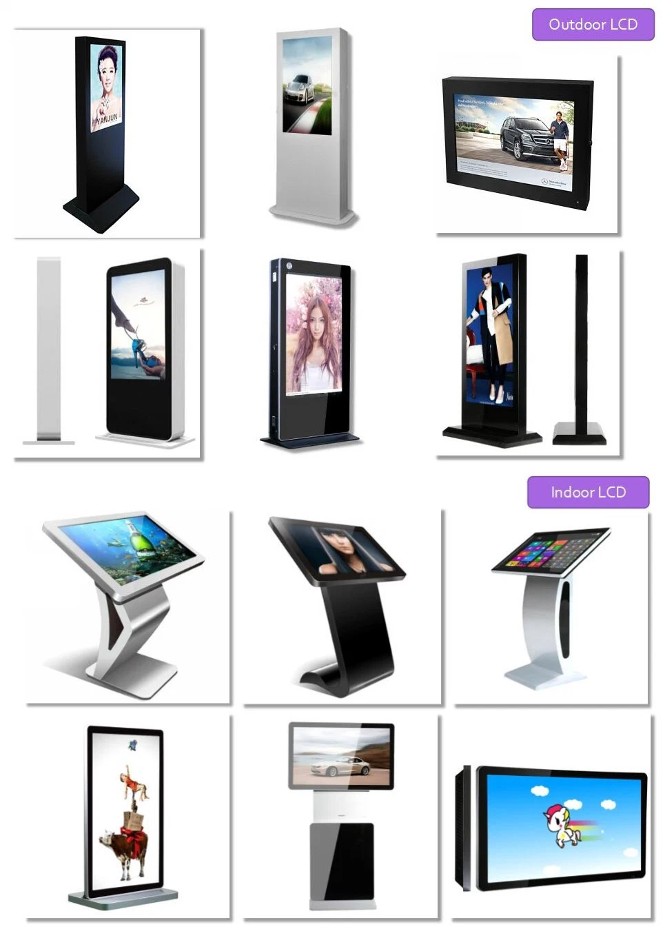 Floor Standing Outdoor LCD Digital Signage Advertising Display Signage