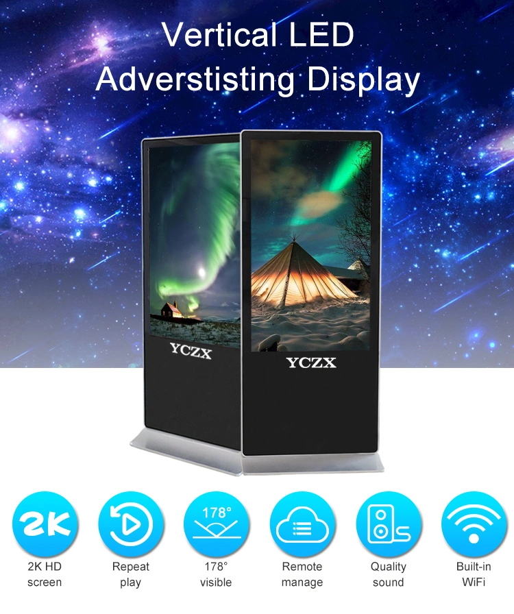 50 Inch LED Kiosk Floor Standing LCD Digital Signage Indoor Display