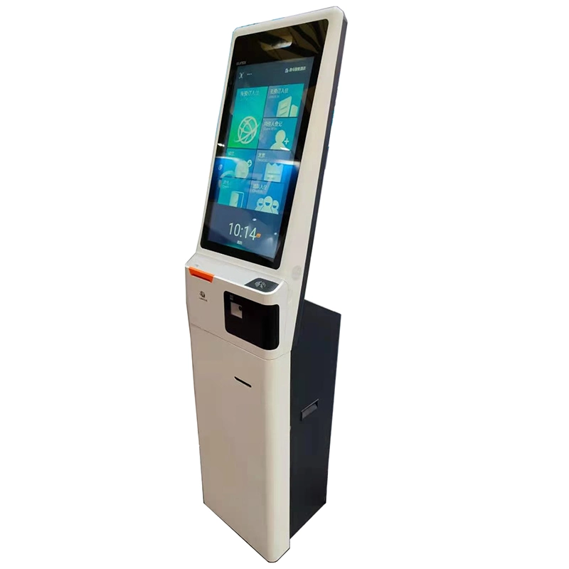 Elegant Standing Hotel Kiosk with Receptionist Multi Function